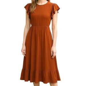 Christy Dawn Quinn Maxi Dress Rust Small